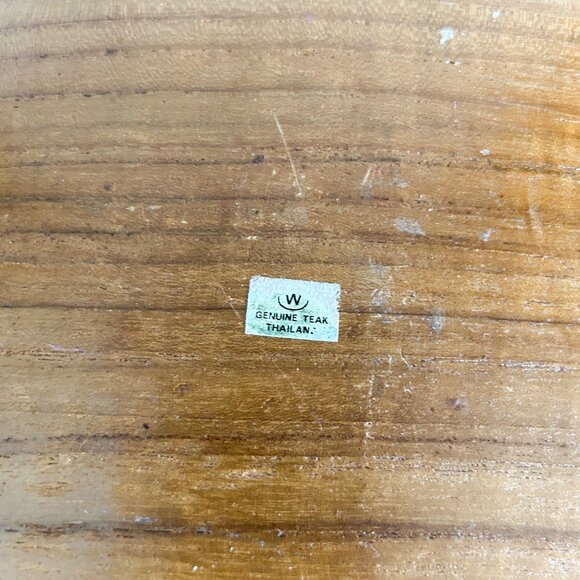 Vintage Teak Wooden Salad Bowl, Teak Salad Bowl, Midcentury Wooden Bowl - Picture 5 of 5